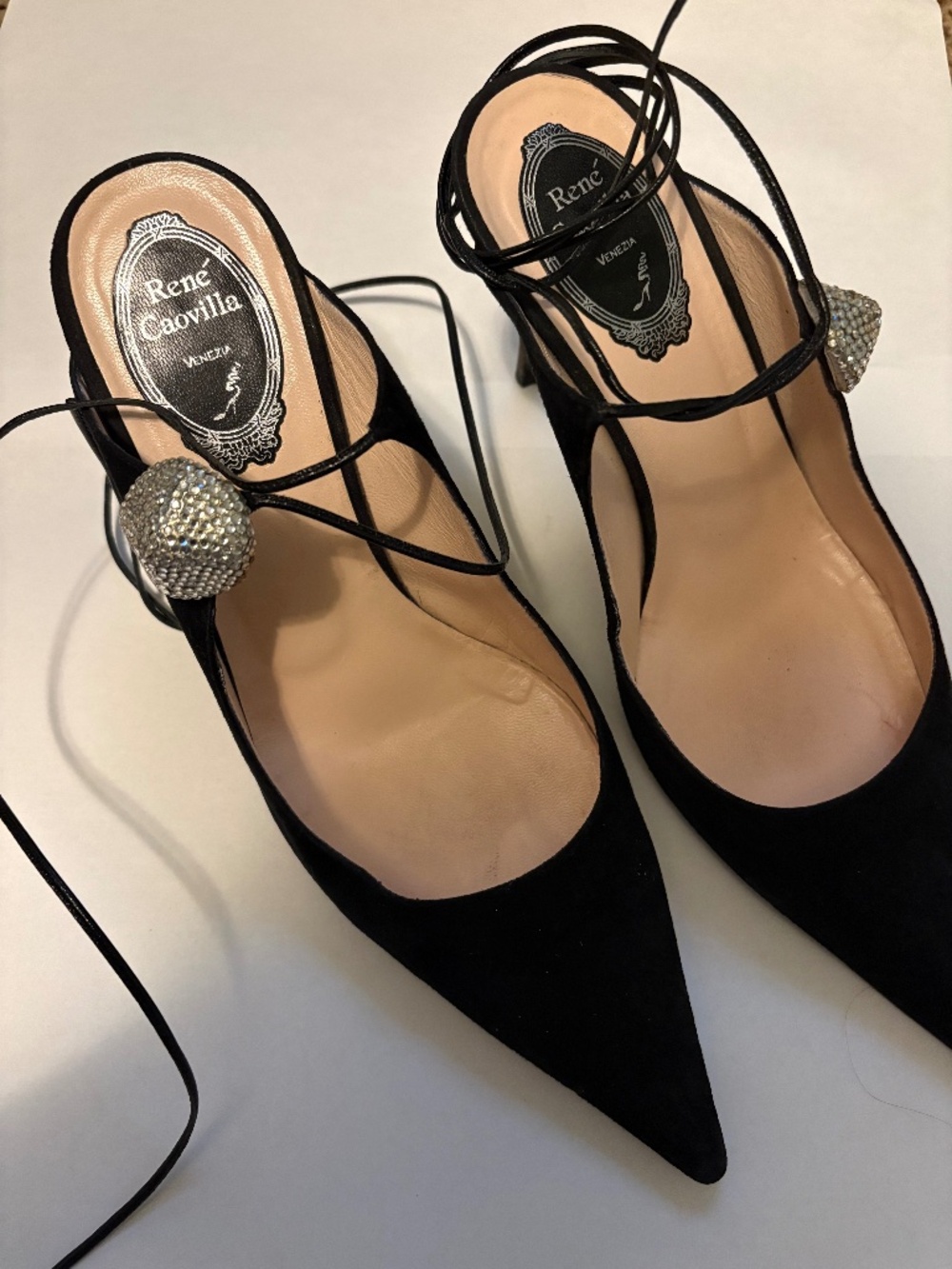 René Caovilla Veneziana jeweled slingbacks